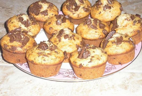 Muffiny banánovo čokoládové