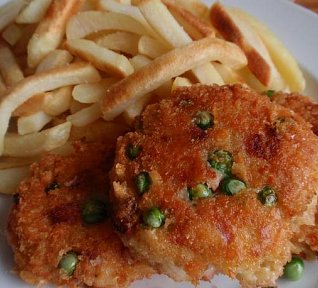 Sýrové karbanátky (nejen) s hráškem