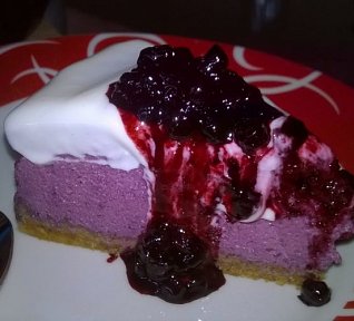 Borůvkový cheesecake
