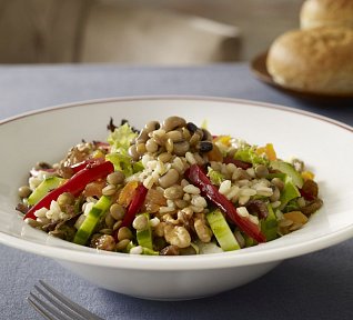 Teplý salát s klíčky