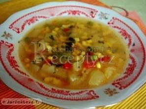 Dýňová polévka s kukuřicí