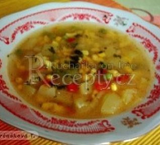 Dýňová polévka s kukuřicí