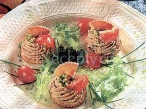 Krekry s krémem z telecích jater