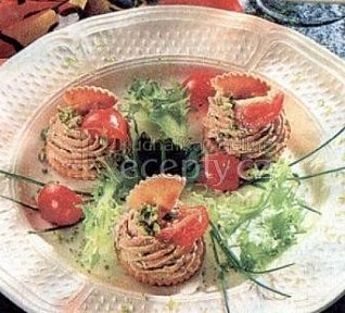 Krekry s krémem z telecích jater