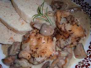 Bylinkový králík na žampionech