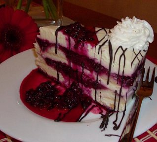 Tvarohový dort s malinami II.