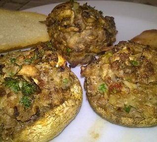 Pikantní nadívané žampiony