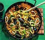 Paella se slávkami a sépiovými kroužky