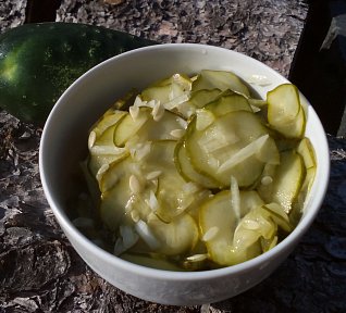 Okurkový salát na uskladnění