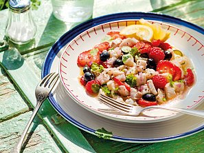 Ceviche ze pstruha s letním ovocem