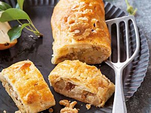 Slaný štrúdl s hruškami a gorgonzolou