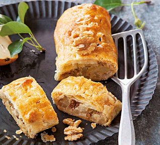 Slaný štrúdl s hruškami a gorgonzolou