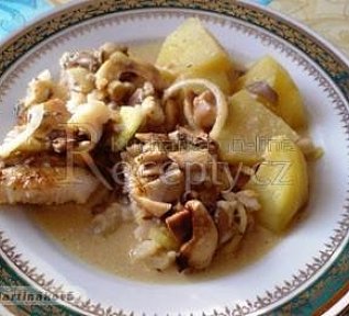 Pikantní rybí filé s hlívou ústřičnou