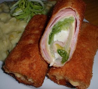 Pečené nebo smažené (nejen) pórkové rolky / závitky Pečené nebo smažené (nejen) pórkové rolky / závitky