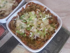 Zapečené kuřecí v bramborákové směsi