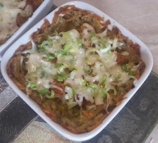 Zapečené kuřecí v bramborákové směsi