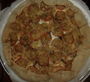 Slaný koláč s lilkem