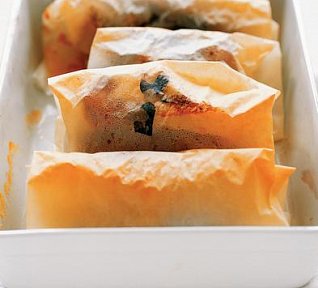 Pečený lilek v balíčku