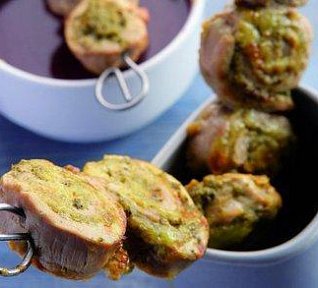 Roláda z panenky s bazalkovým pestem