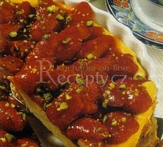 Tvarohový koláč s jahodami