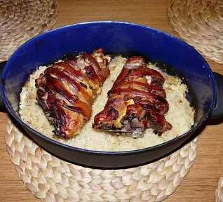 Pečené vepřové koleno na zelí