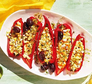 Zapečené bylinkové kapie s balkánským sýrem a olivami