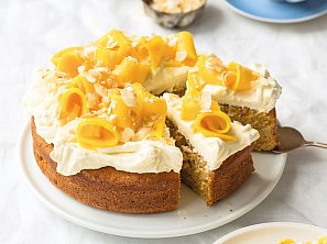 Mangový dort s kokosem