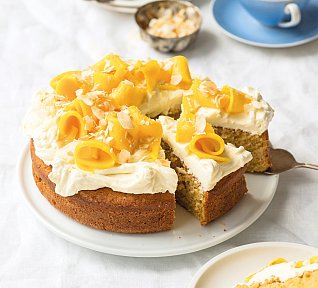 Mangový dort s kokosem