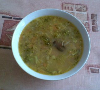 Brokolicovo-houbová polévka