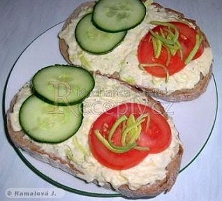 Pórková pomazánka se sýrem