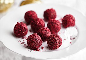 Malinové kuličky z ovesných vloček