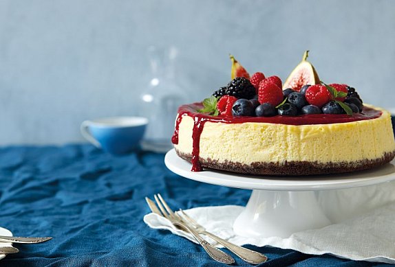 Limetový cheesecake s malinovým přelivem photo-0