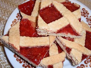 Mřížkový perníkový koláč