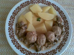Mleté maso na žampionech Mleté maso na žampionech