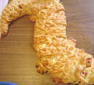 Slaný krokodýl z majonézového těsta