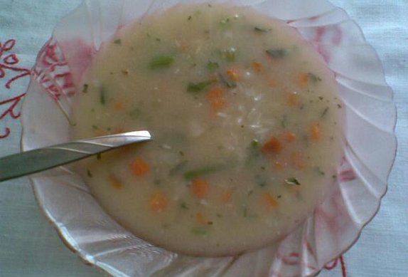 Rýžová polévka zapražená-se zeleninou photo-0