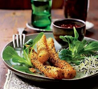 Černý kořen v sezamové krustě