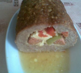 Plněná sekaná z bůčku