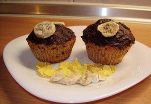 Banánové muffiny s cornflakes