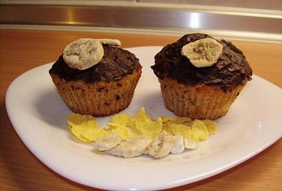 Banánové muffiny s cornflakes