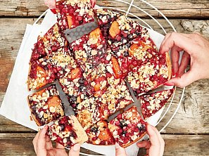 Kelímkový jogurtový koláč s ovocem