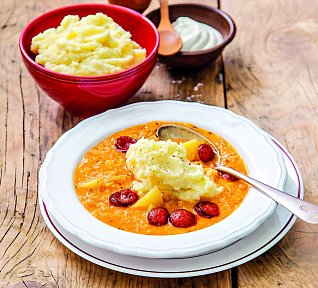 Zelňačka s bramborovou kaší