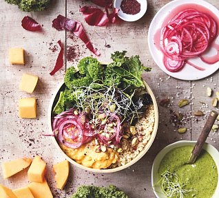 Quinoa s dýňovým pyré