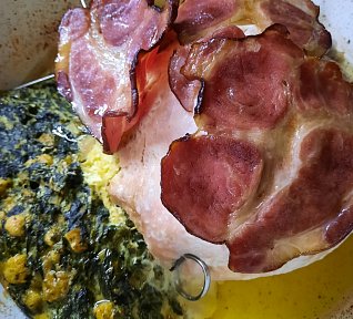 Krůtí kapsa se špenátem