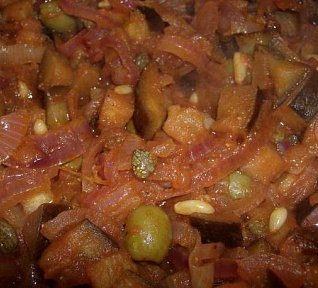 La caponata - varianta s cibulí