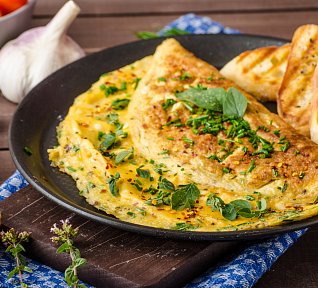 Rychlá chlebová omeleta