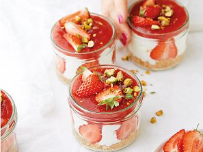 Domácí pribiňák s jahodami