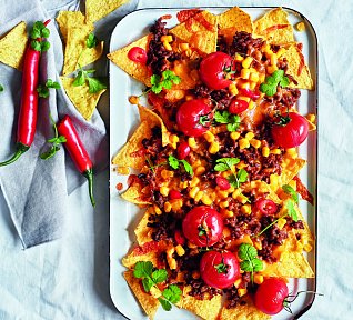 Chilaquiles s mletým hovězím