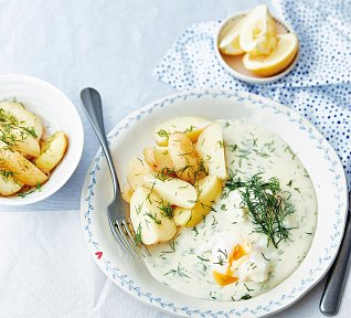 Koprová omáčka se ztraceným vejcem