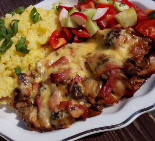 Zapékané žampiony (nejen) se sýrem